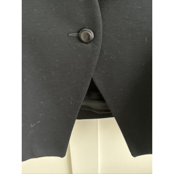 VTG CHRISTIAN DIOR Black Jacket Wool Sculptural Blazer Suit pencil Skirt Sz 8 S - Picture 4 of 12